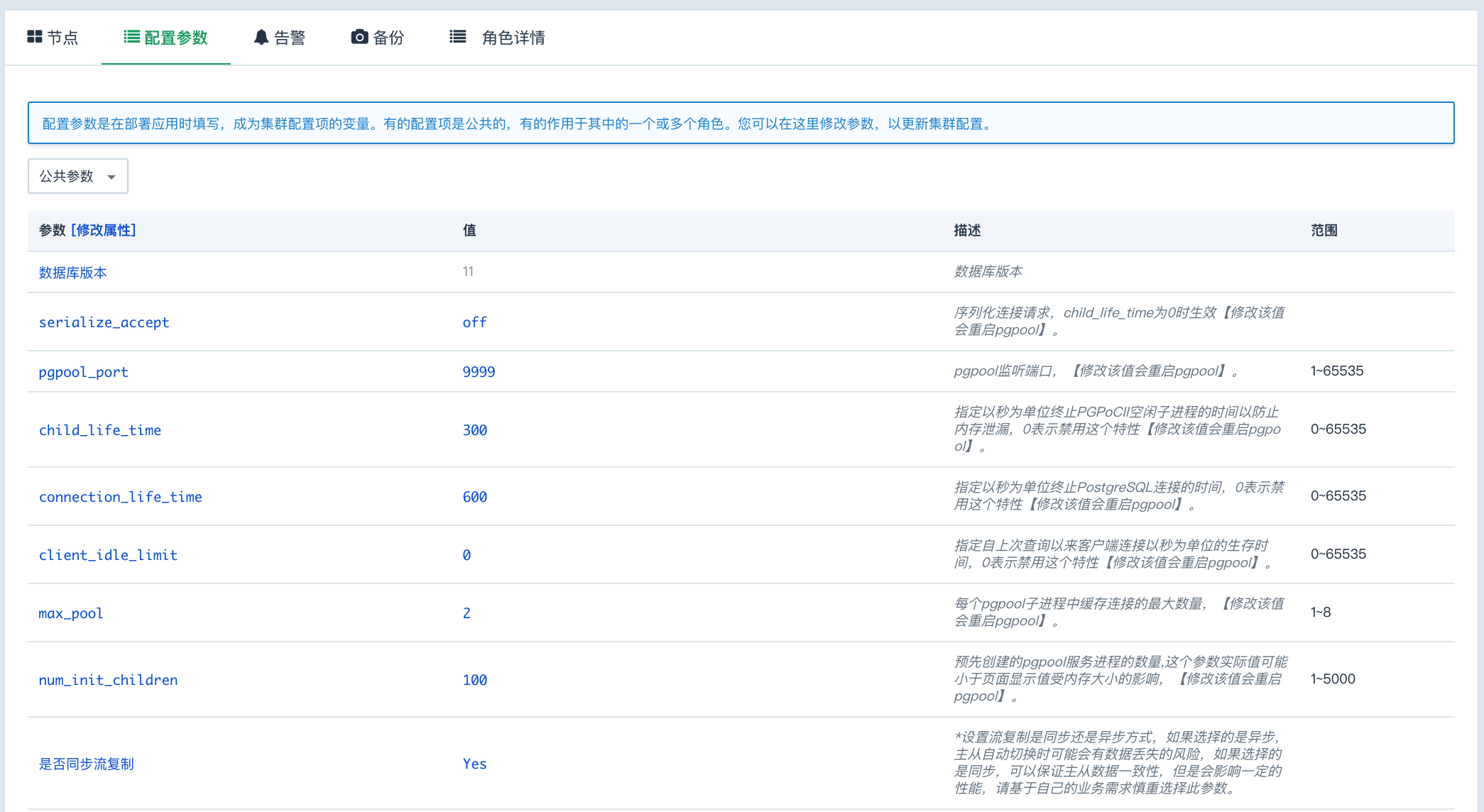 配置参数